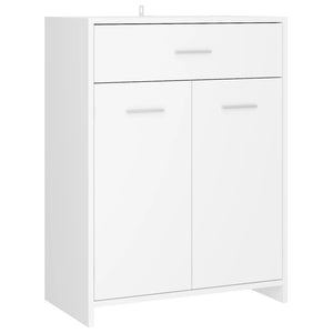 Armadio da Bagno Bianco 60x33x80 cm in Legno Multistrato cod mxl 8295