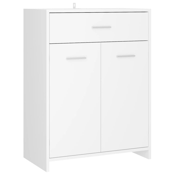 Armadio da Bagno Bianco 60x33x80 cm in Legno Multistrato cod mxl 8295