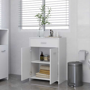 Armadio da Bagno Bianco 60x33x80 cm in Legno Multistrato cod mxl 8295