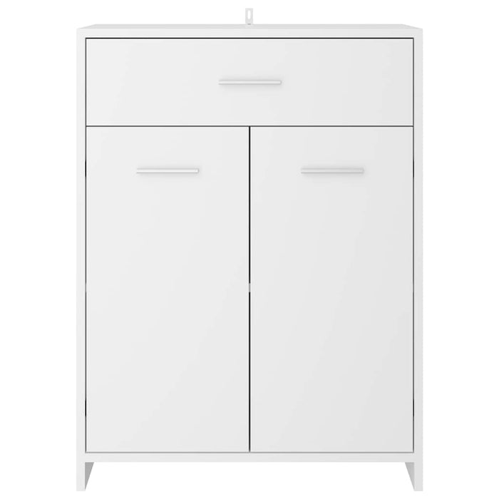 Armadio da Bagno Bianco 60x33x80 cm in Legno Multistrato cod mxl 8295