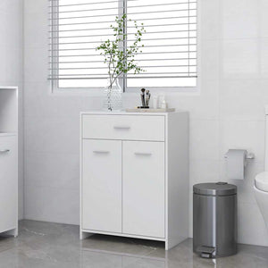 Armadio da Bagno Bianco 60x33x80 cm in Legno Multistrato cod mxl 8295