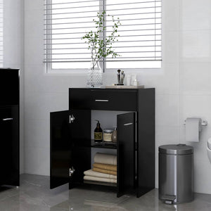 Mobile da Bagno Nero 60x33x80 cm in Legno tecnico 805025