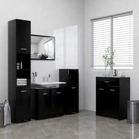 Mobile da Bagno Nero 60x33x80 cm in Legno tecnico 805025