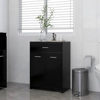 Mobile da Bagno Nero 60x33x80 cm in Legno tecnico 805025