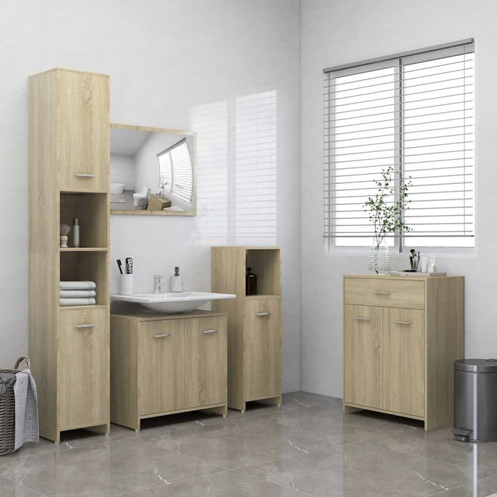 Mobile da Bagno Rovere Sonoma 60x33x80 cm in Legno tecnico 805027