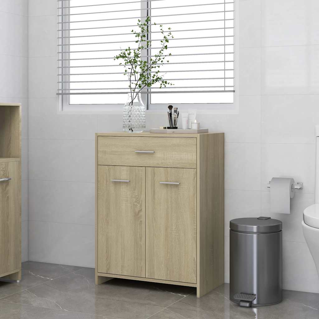 Mobile da Bagno Rovere Sonoma 60x33x80 cm in Legno tecnico 805027