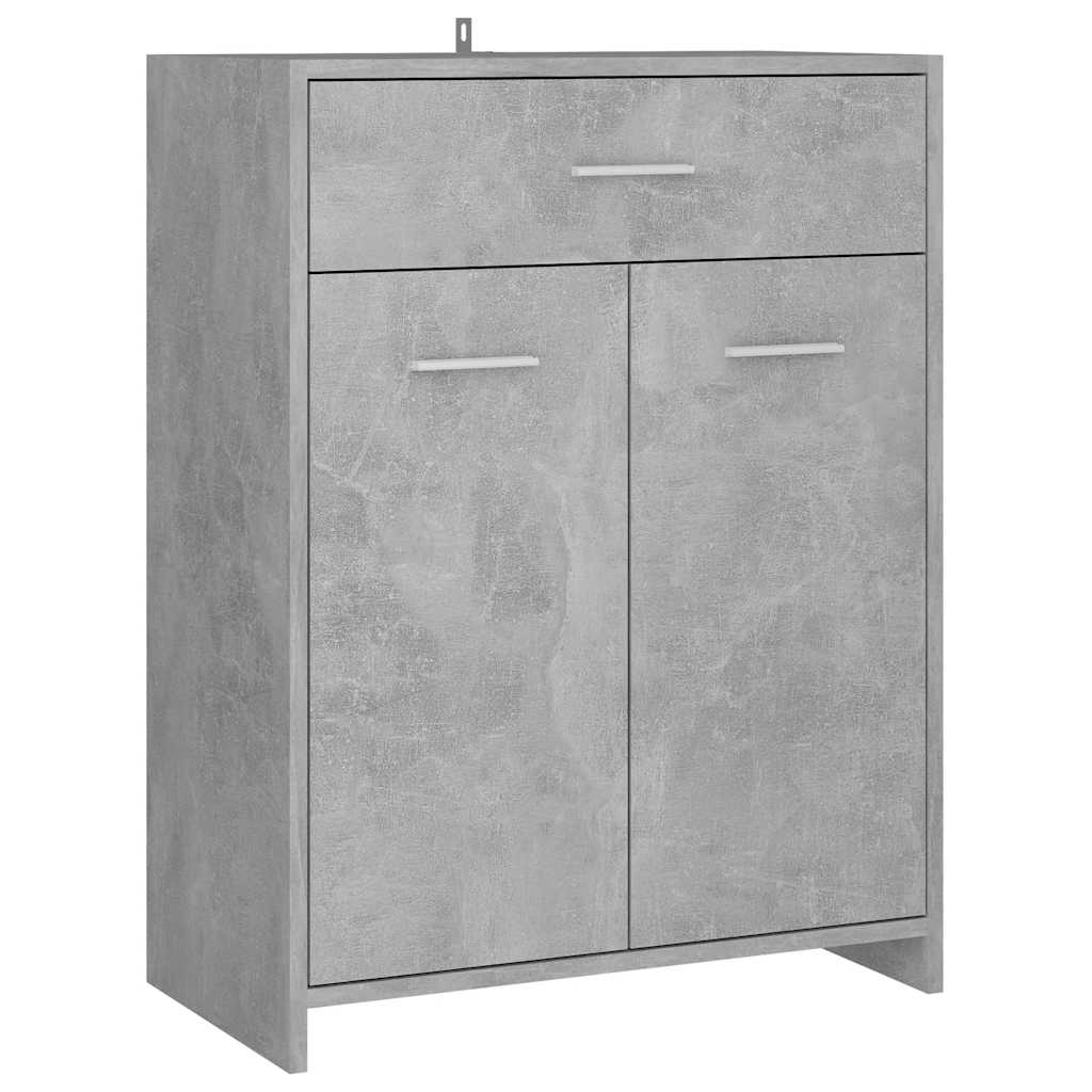 Mobile da Bagno Grigio Cemento 60x33x80 cm in Legno tecnico 805028