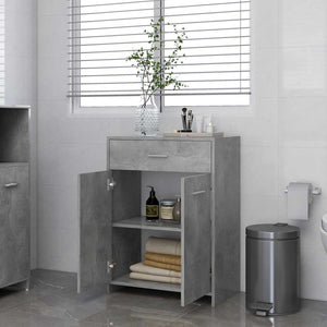 Mobile da Bagno Grigio Cemento 60x33x80 cm in Legno tecnico 805028