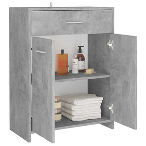 Mobile da Bagno Grigio Cemento 60x33x80 cm in Legno tecnico 805028