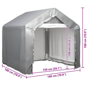 Tenda Grigia 180x180 cm in Acciaio Zincato cod mxl 55602