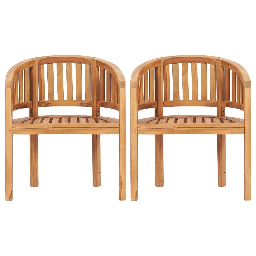 Set Salotto da Giardino 5 pz Design Curvo in Massello di Teak 3059964