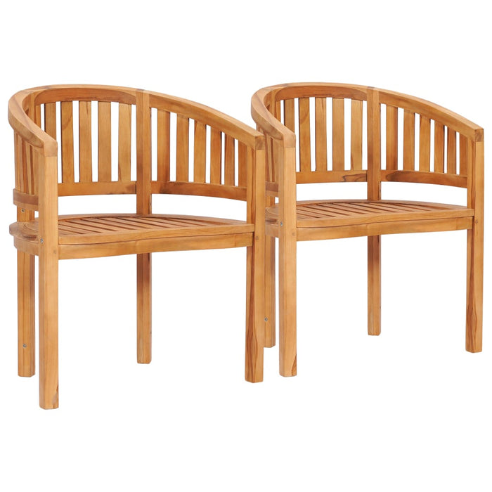 Set Salotto da Giardino 5 pz Design Curvo in Massello di Teak 3059965
