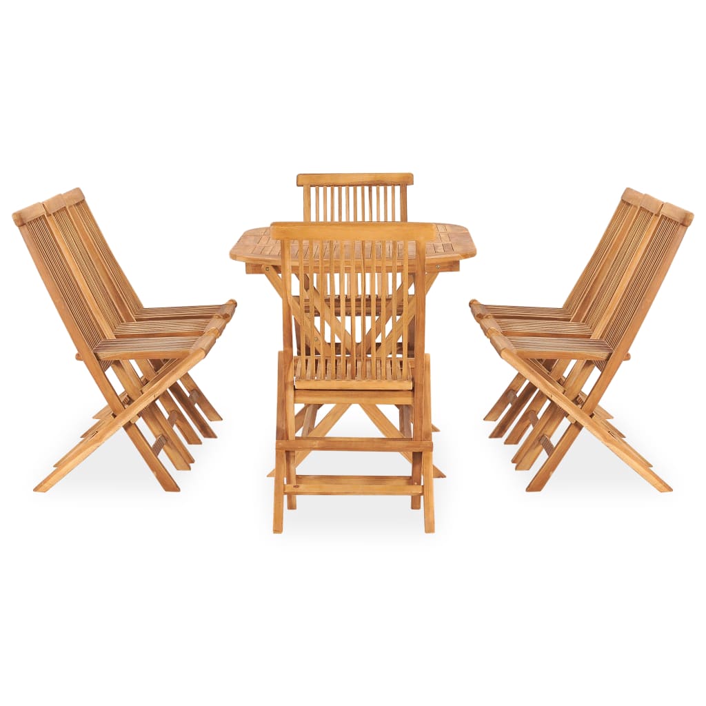 Set da Pranzo da Giardino 9 pz Pieghevole in Massello di Teak 3059969