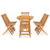 Set da Pranzo da Giardino 9 pz Pieghevole in Massello di Teak 3059969