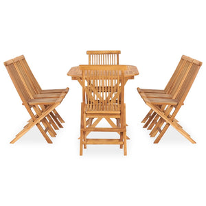 Set da Pranzo da Giardino 9 pz Pieghevole in Massello di Teak 3059969