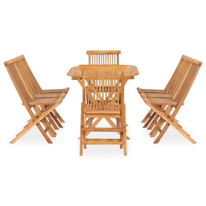 Set da Pranzo da Giardino 9 pz Pieghevole in Massello di Teak 3059969