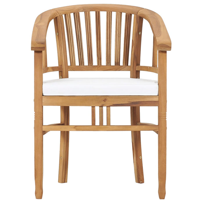 Set da Pranzo da Giardino 3 pz con Cuscini in Massello di Teak 3059996