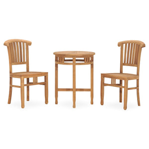Set da Pranzo da Giardino 3 pz in Legno Massello di Teak cod mxl 30706