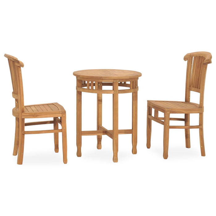 Set da Pranzo da Giardino 3 pz in Legno Massello di Teak cod mxl 30706