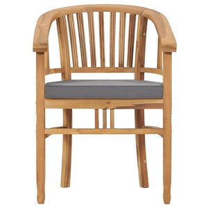 Set da Pranzo da Giardino 3 pz con Cuscini in Massello di Teak 3060006