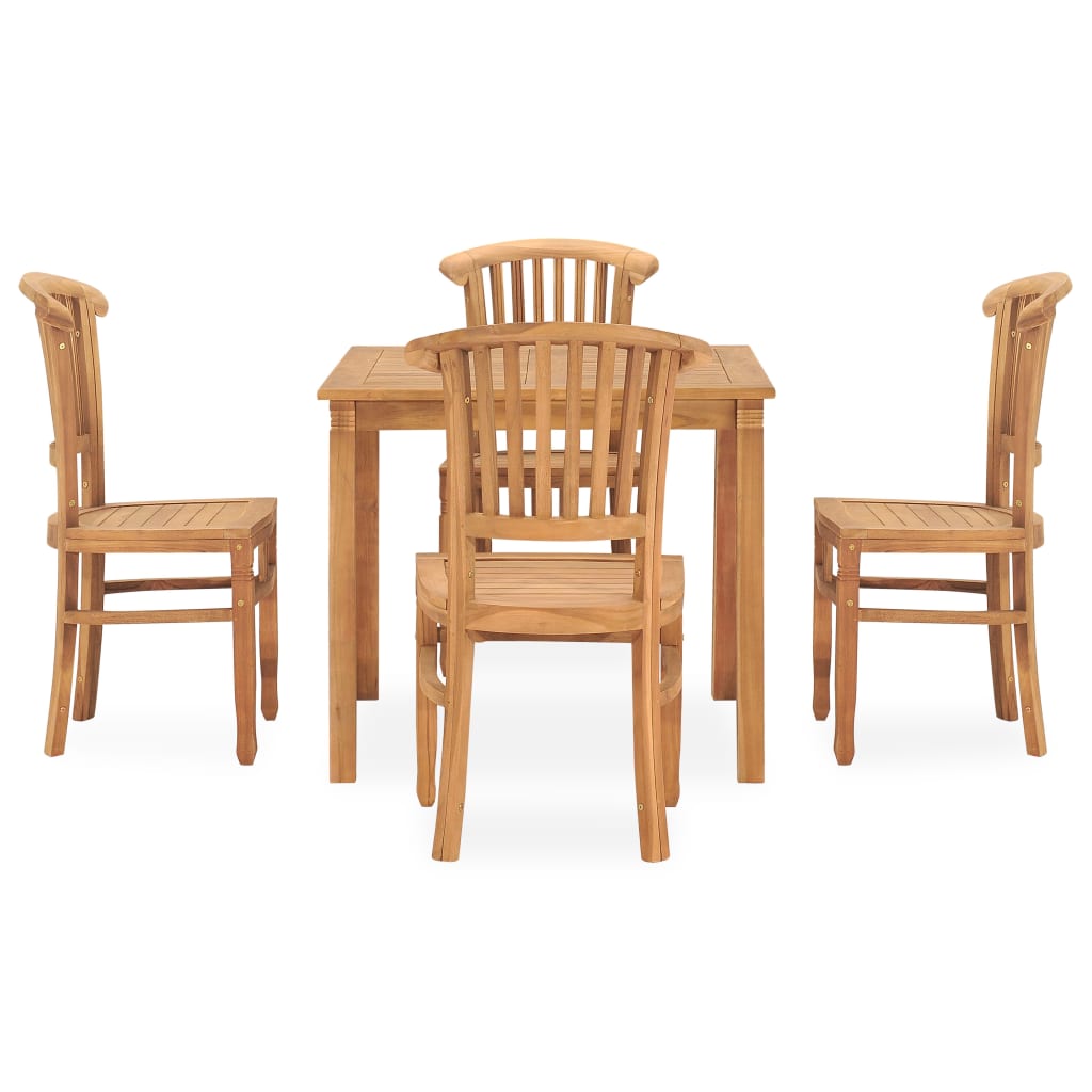 Set da Pranzo da Giardino 5 pz in Legno Massello di Teakcod mxl 93424