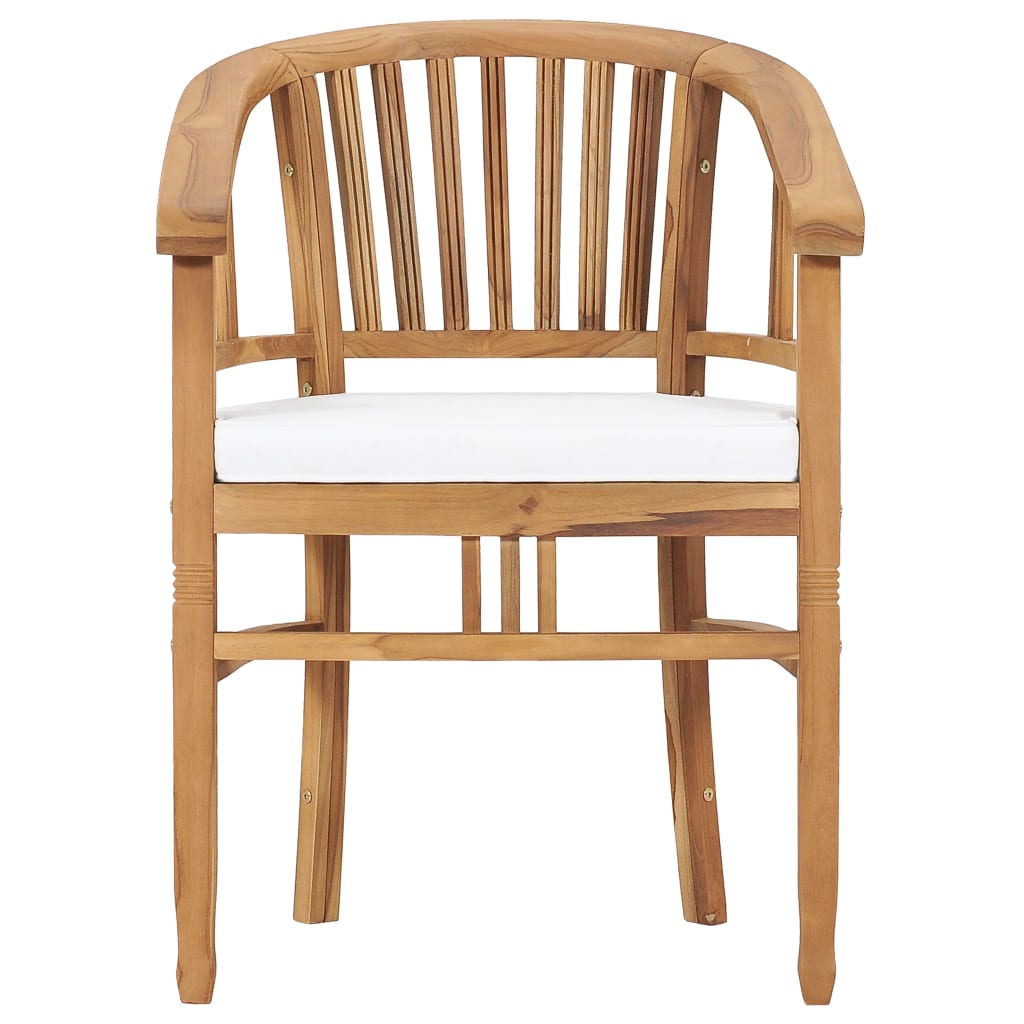 Set da Pranzo da Giardino 5 pz con Cuscini in Massello di Teak 3060018