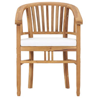 Set da Pranzo da Giardino 5 pz con Cuscini in Massello di Teak 3060018