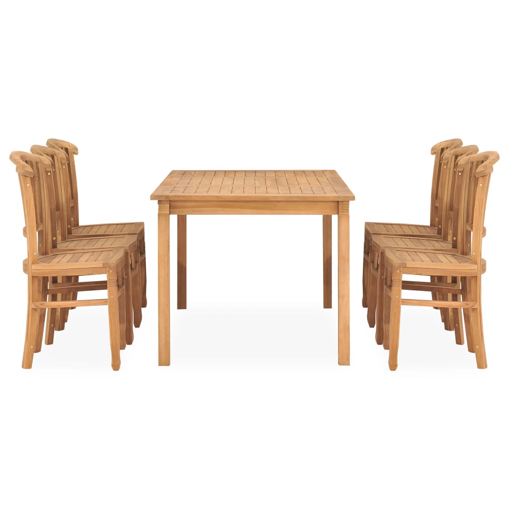 Set da Pranzo da Giardino 7 pz in Legno Massello di Teakcod mxl 93526