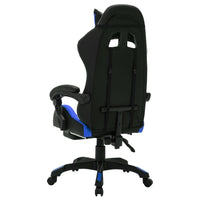 Sedia da Gaming con Luci a LED RGB Blu e Nera in Similpelle 288006