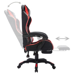 Sedia da Gaming con Luci a LED RGB Rossa e Nera in Similpelle 288007