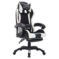 Sedia da Gaming con Luci a LED RGB Bianca e Nera in Similpelle 288011