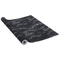 Pellicola Autoadesiva per Mobili Nero Pietra 500x90 cm in PVC 326143