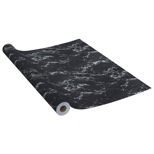 Pellicola Autoadesiva per Mobili Nero Pietra 500x90 cm in PVC 326143