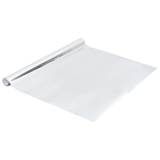 Pellicola Autoadesiva per Mobili Argento Lucido 500x90 cm PVC 326148