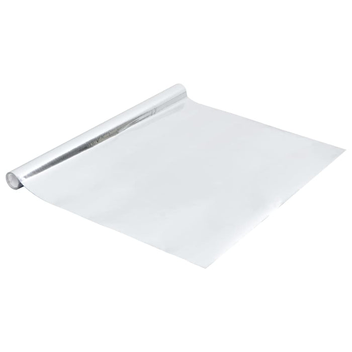 Pellicola Autoadesiva per Mobili Argento Lucido 500x90 cm PVC 326148