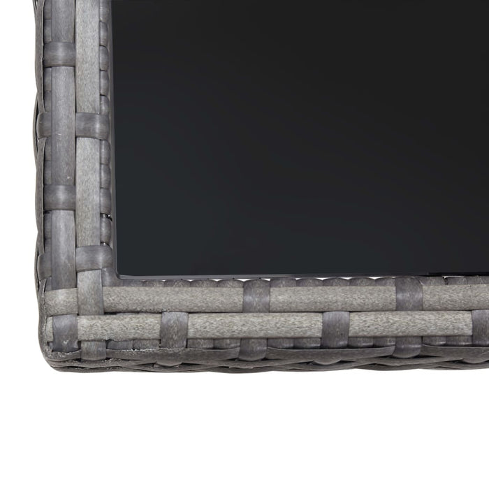 Set Mobili da Pranzo per Giardino 5 pz in Polyrattan Antracite cod mxl 37968