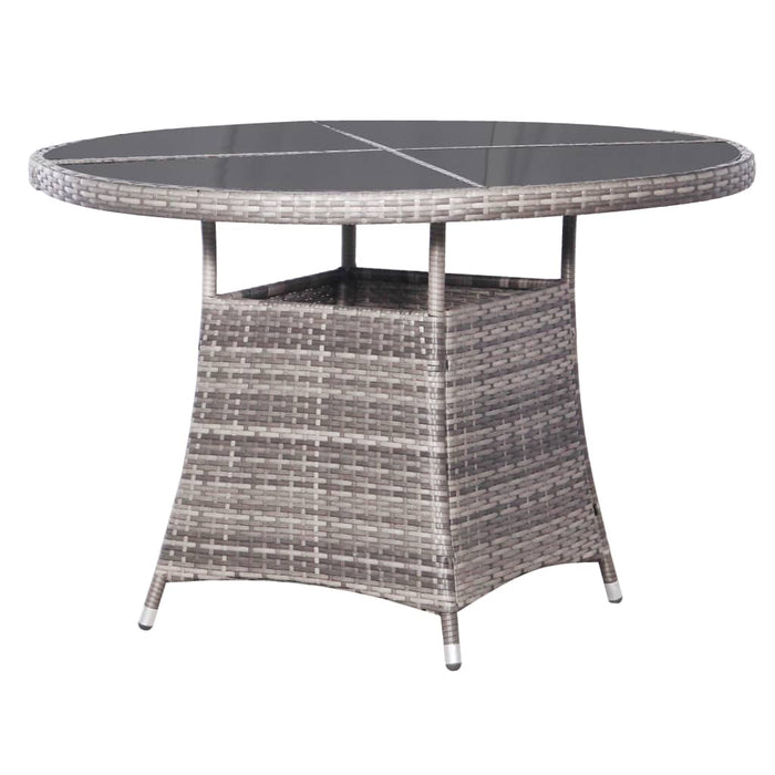 Set Mobili da Pranzo Giardino 7 pz Polyrattan Antracite Grigio 3059433