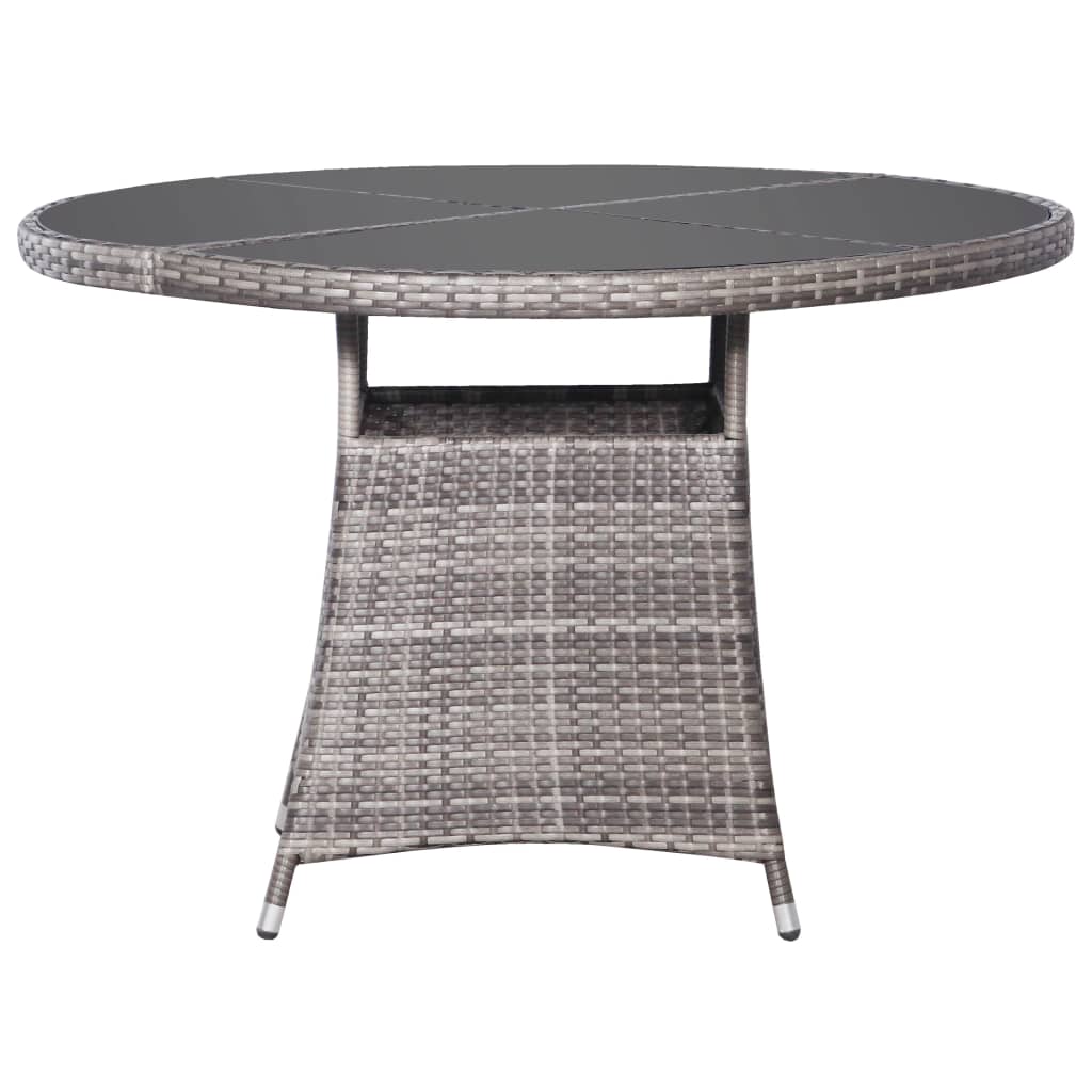 Set Mobili da Pranzo Giardino 7 pz Polyrattan Antracite Grigio 3059433