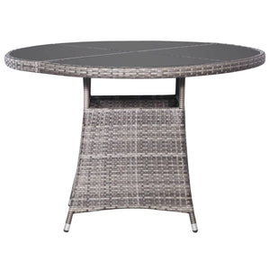 Set Mobili da Pranzo Giardino 7 pz Polyrattan Antracite Grigio 3059433
