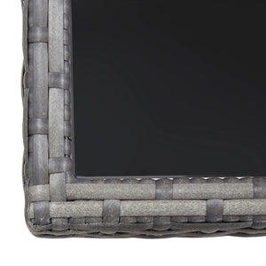 Set da Pranzo per Giardino 3 pz in Polyrattan Antracite Grigio 3059441