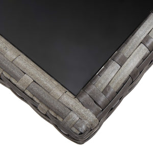 Set Mobili da Pranzo Giardino 9 pz Polyrattan Antracite Grigio cod mxl 75625