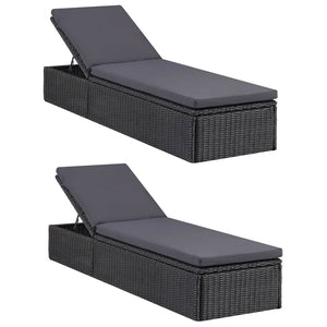 Set da Pranzo da Giardino 11 pz in Polyrattan Nero 3059476