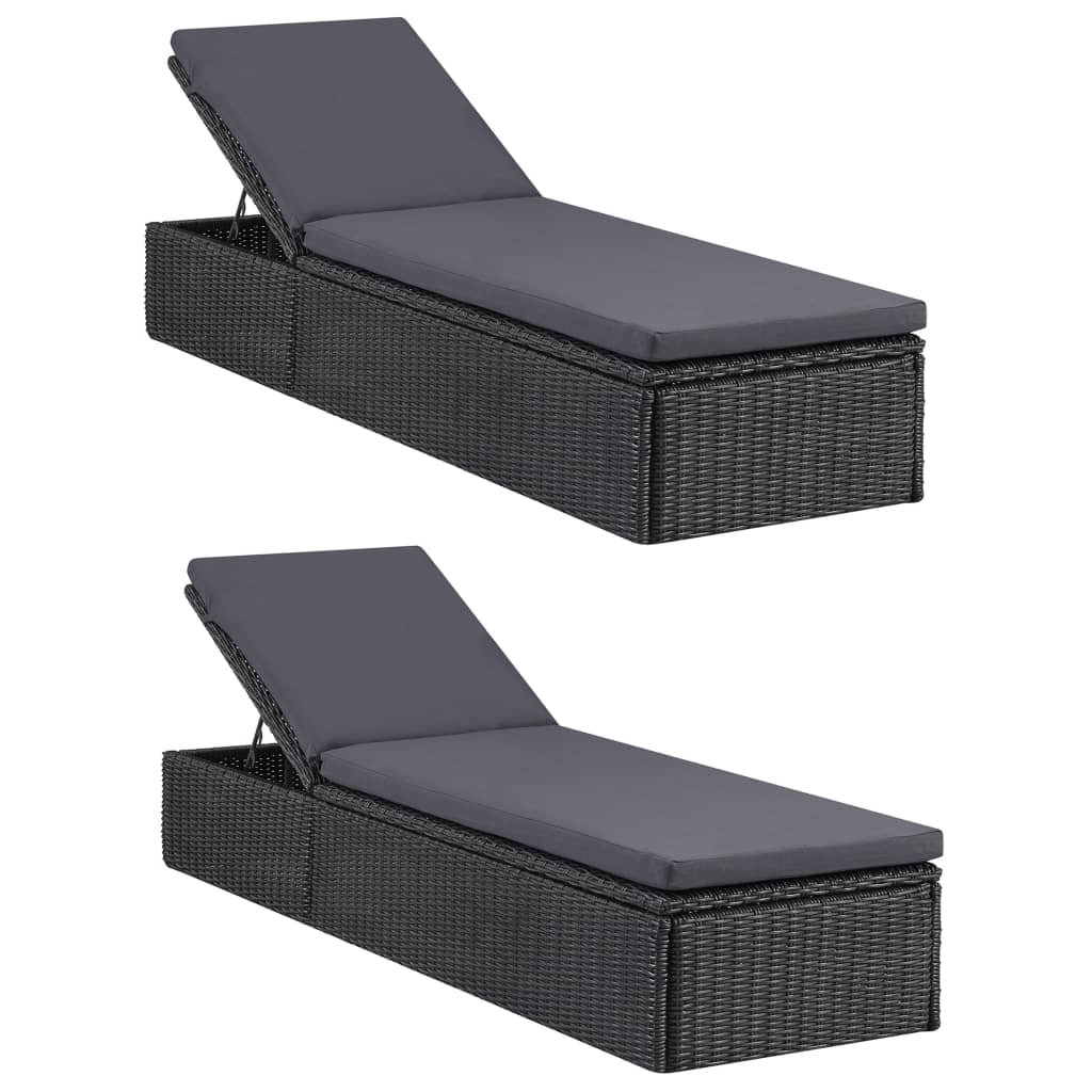 Set da Pranzo da Giardino 11 pz in Polyrattan Nero 3059480