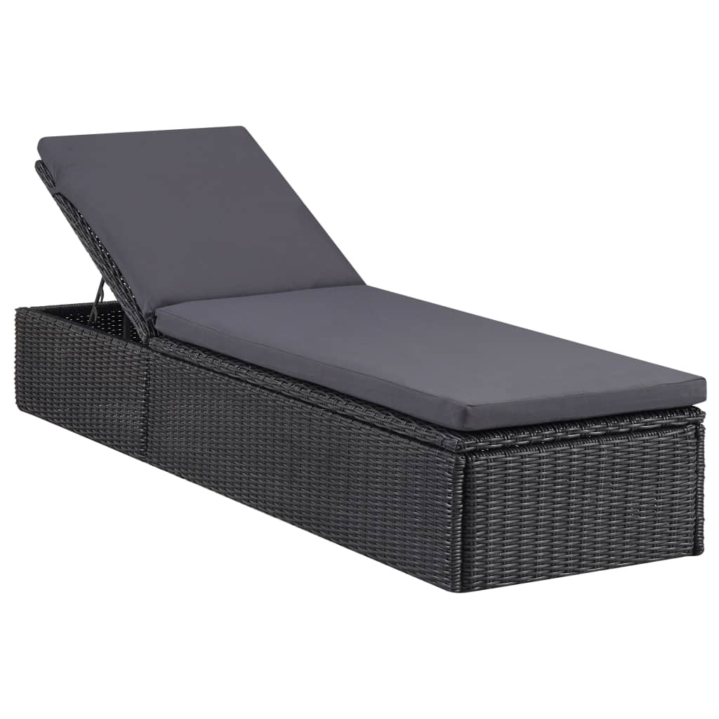 Set da Pranzo da Giardino 11 pz in Polyrattan Nero 3059480