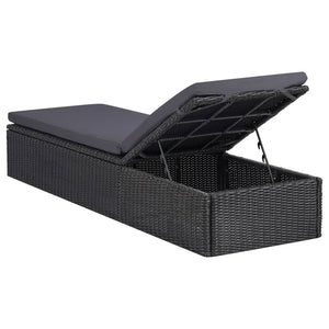Set da Pranzo da Giardino 11 pz in Polyrattan Nero 3059480