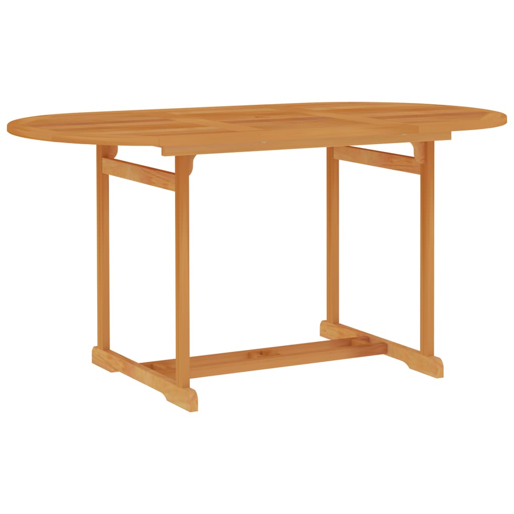 Set da Pranzo da Giardino 5 pz con Cuscini Grigi Legno di Teak 3059529