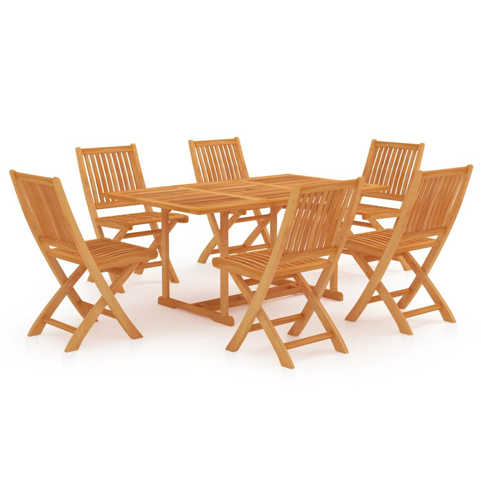Set da Pranzo da Giardino 7 pz in Legno Massello di Teak cod mxl 74847