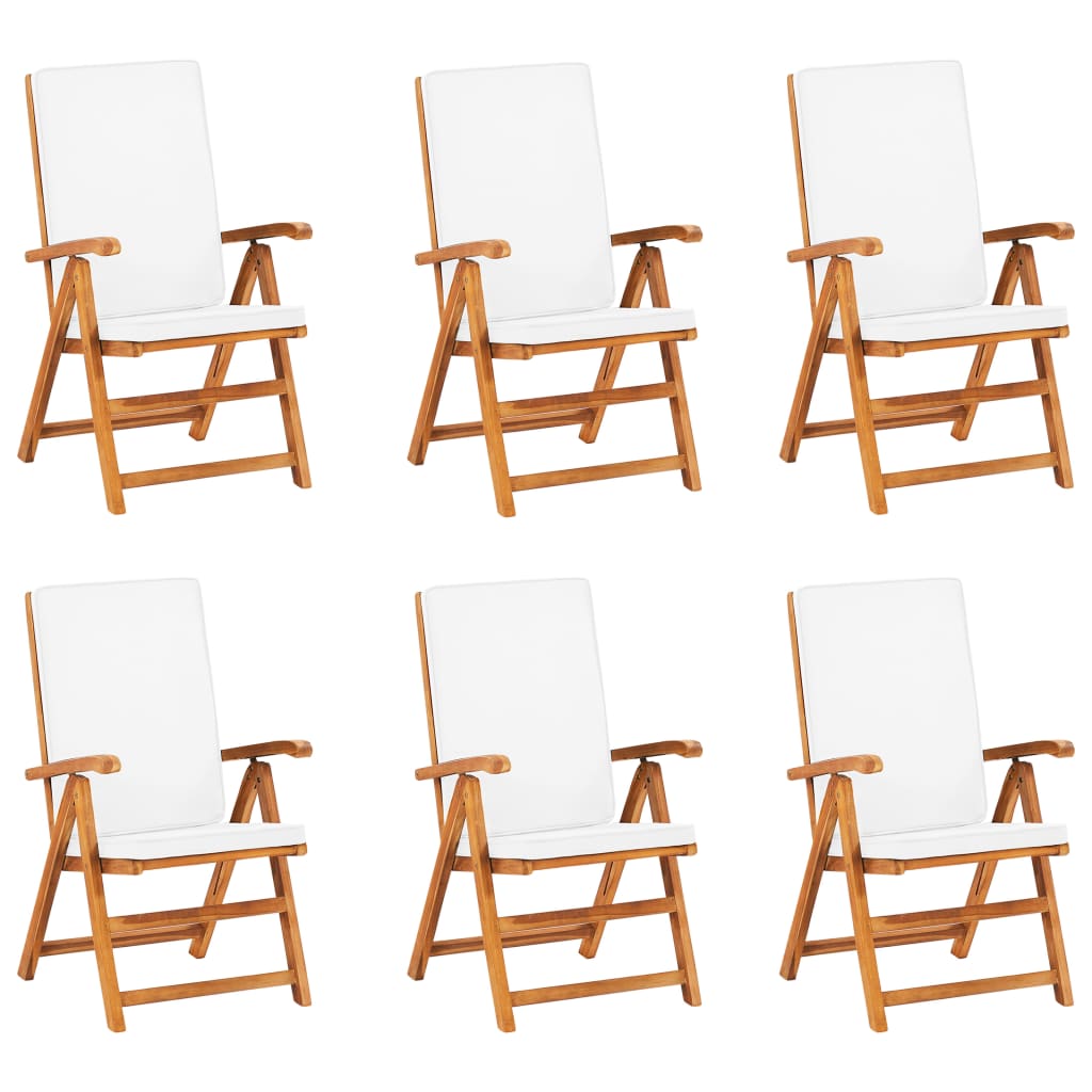 Set da Pranzo da Giardino 7 pz con Cuscini Legno di Teak cod mxl 46425