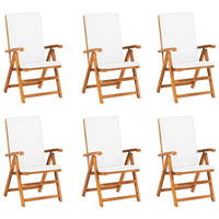 Set da Pranzo da Giardino 7 pz con Cuscini Legno di Teak cod mxl 46425