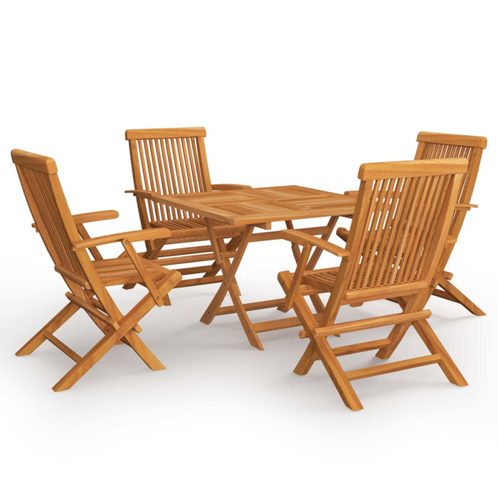 Set da Pranzo da Giardino 5 pz in Legno Massello di Teak cod mxl 43804